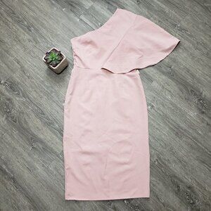 CBR One Shoulder Asymmetrical Bodycon Dress Sz L New With Tags